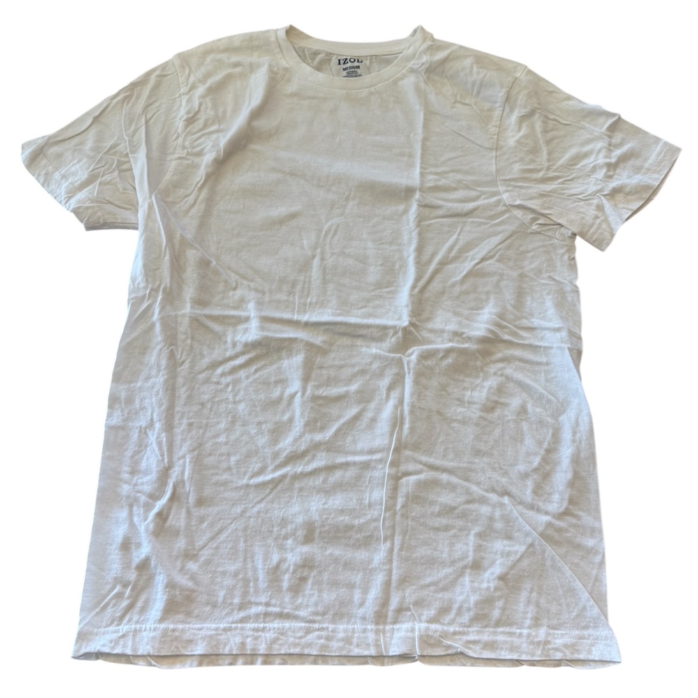 Izod 4 Pack White Cotton Crew Neck Short Sleeve T-Shirts M